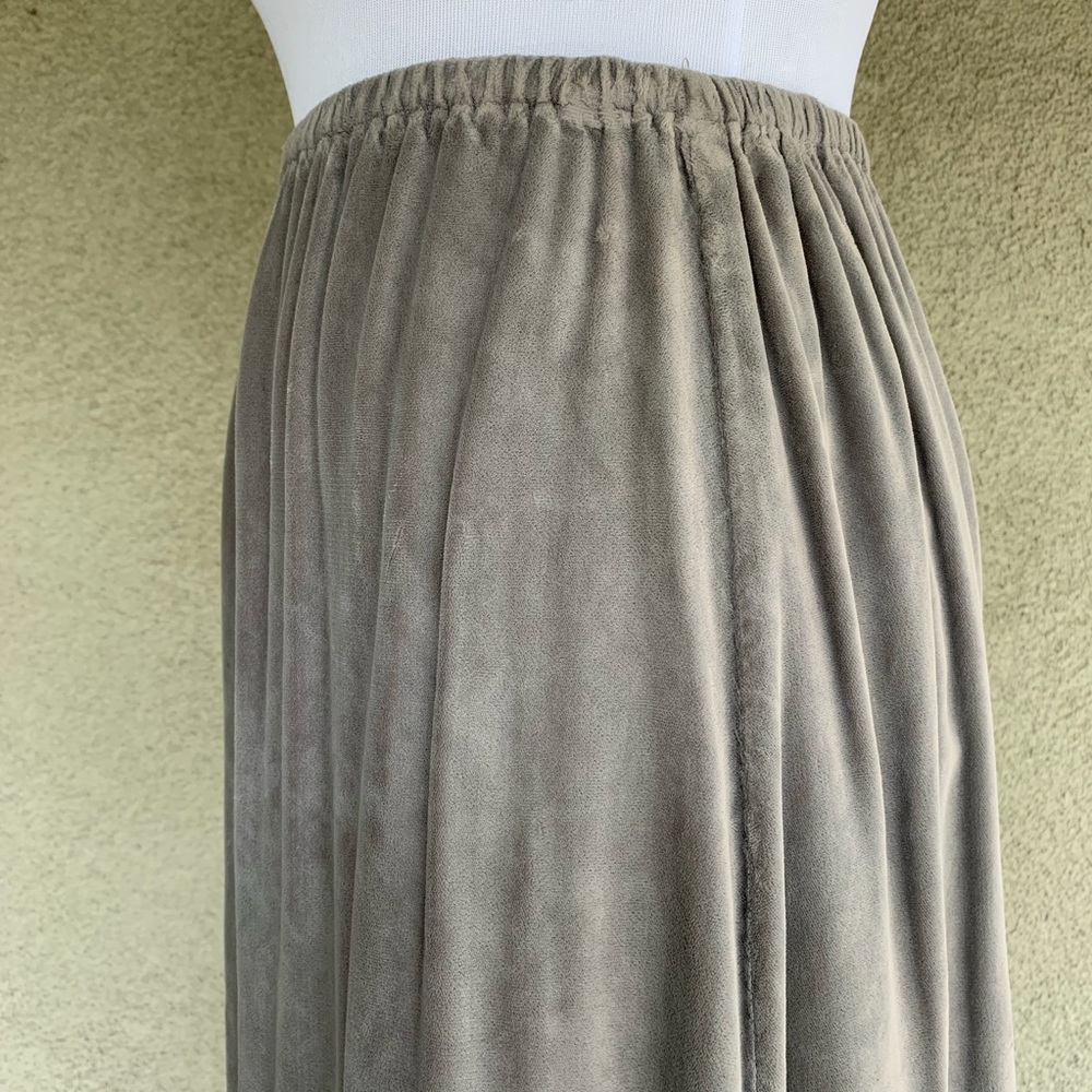 CP Shades Gray Velvet Velour Maxi Skirt Small - Picture 7 of 8